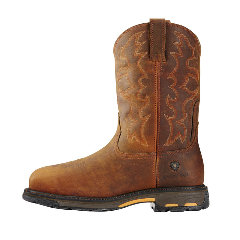 Ariat Men's WorkHog Wide Square Toe Australia Steel Toe Work Boot - Toast-1