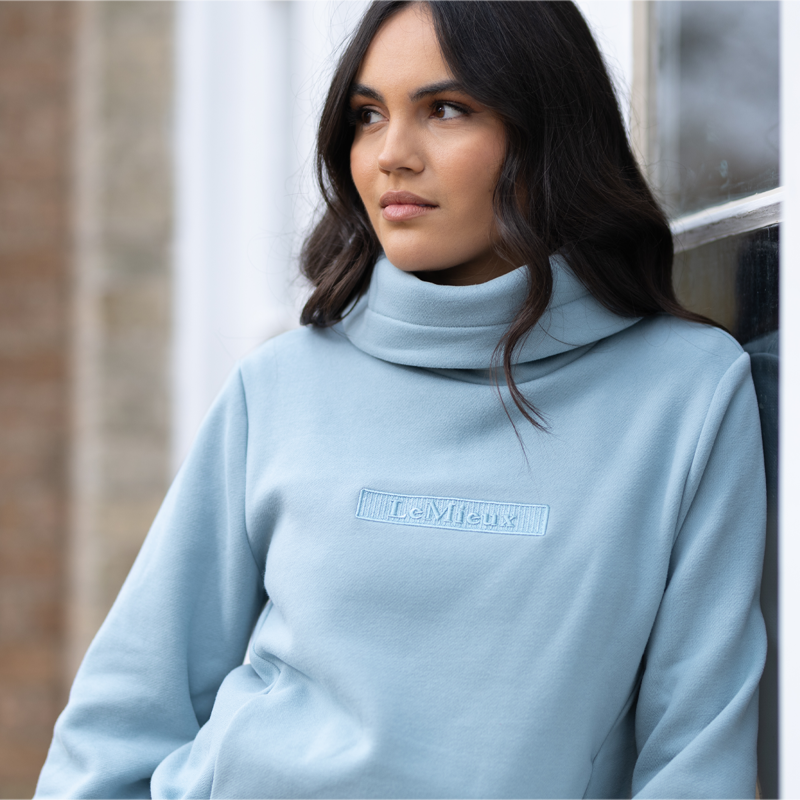 LeMieux Adele Funnel Neck Sweat - Glacier-5