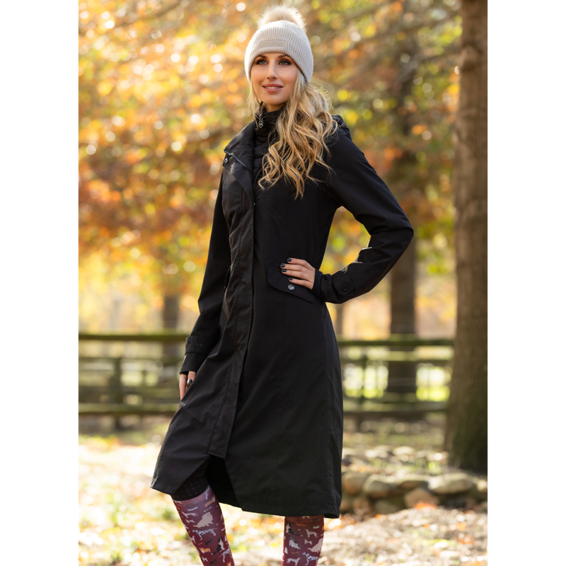 LeMieux Amelie Waterproof Lightweight Riding Coat - Black-7