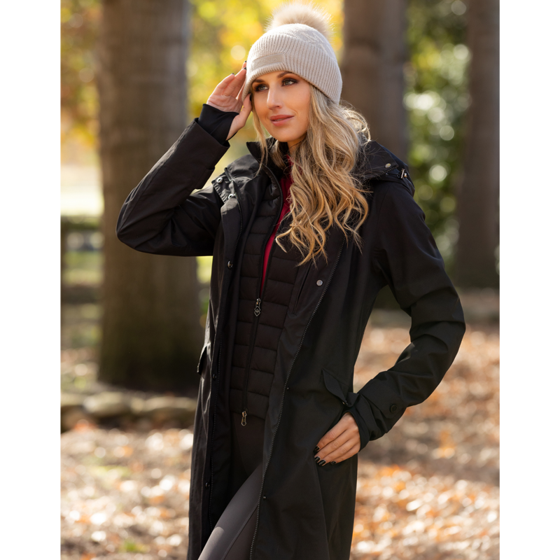 LeMieux Amelie Waterproof Lightweight Riding Coat - Black-6