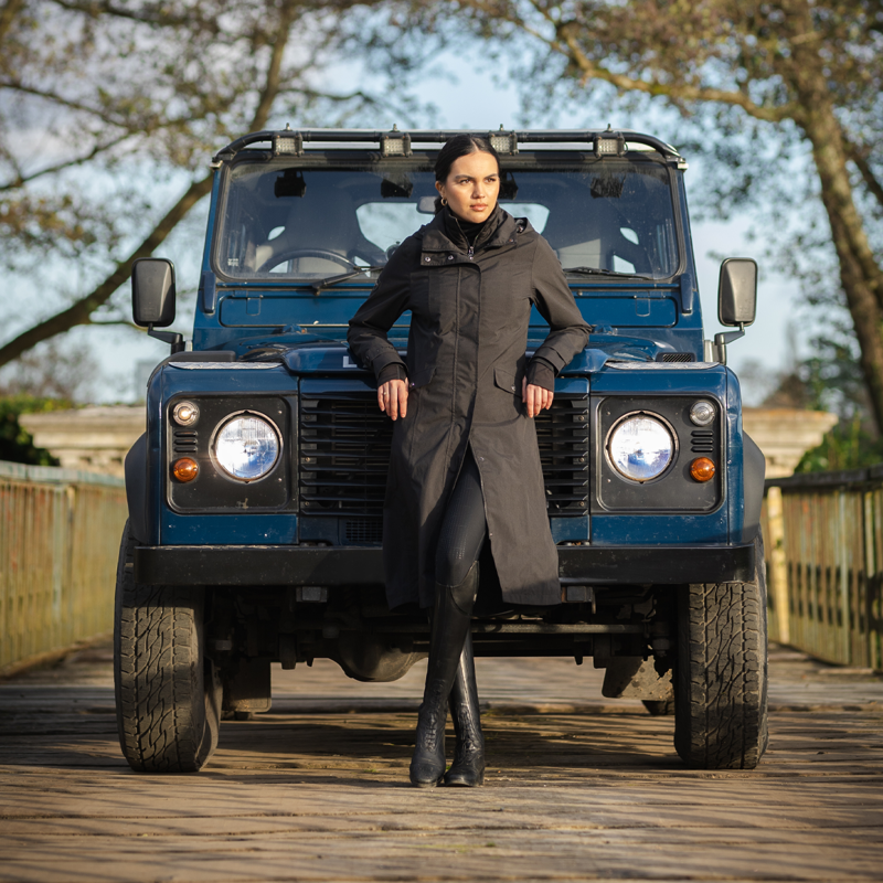 LeMieux Amelie Waterproof Lightweight Riding Coat - Black-9