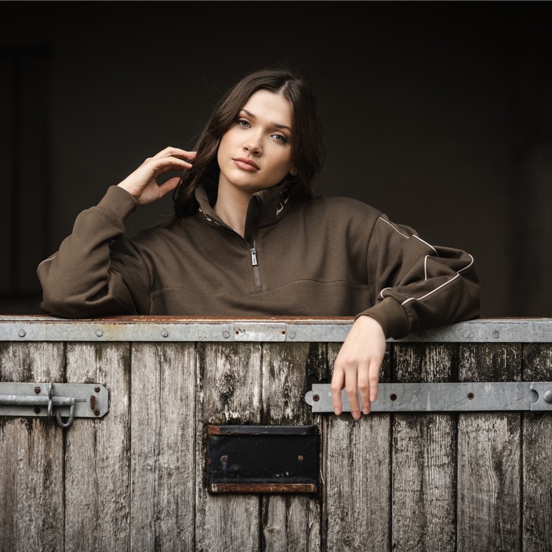 LeMieux Ladies Kali Quarter Zip Sweat - Alpine-5