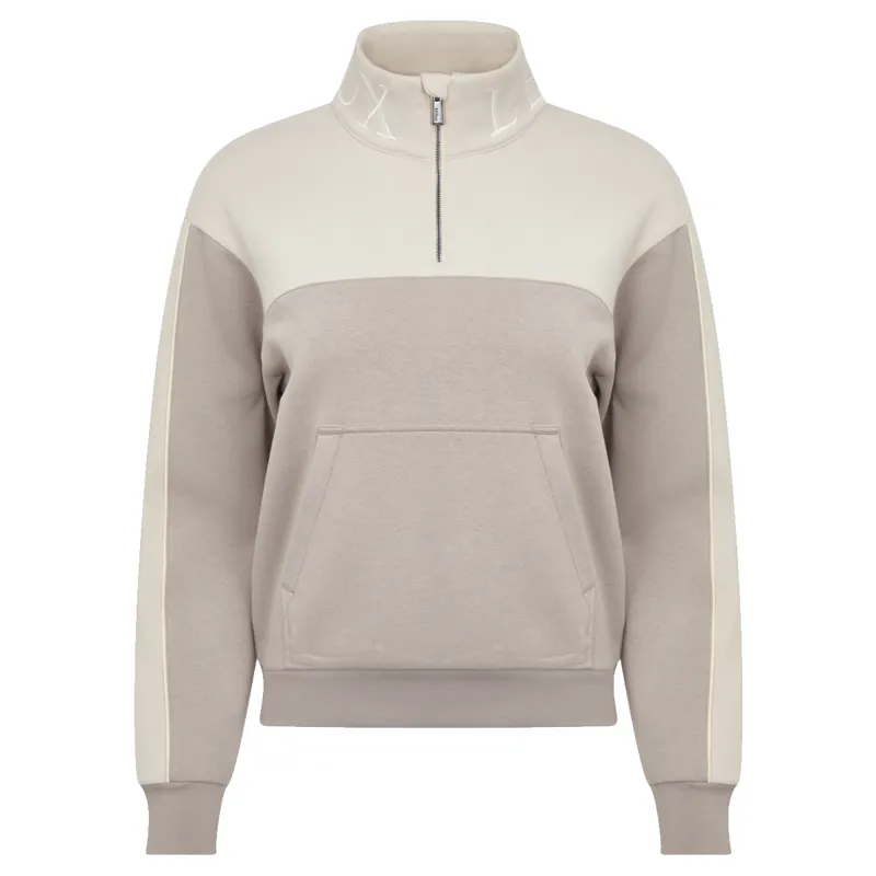 LeMieux Ladies Kali Quarter Zip Sweat - Ash/Stone