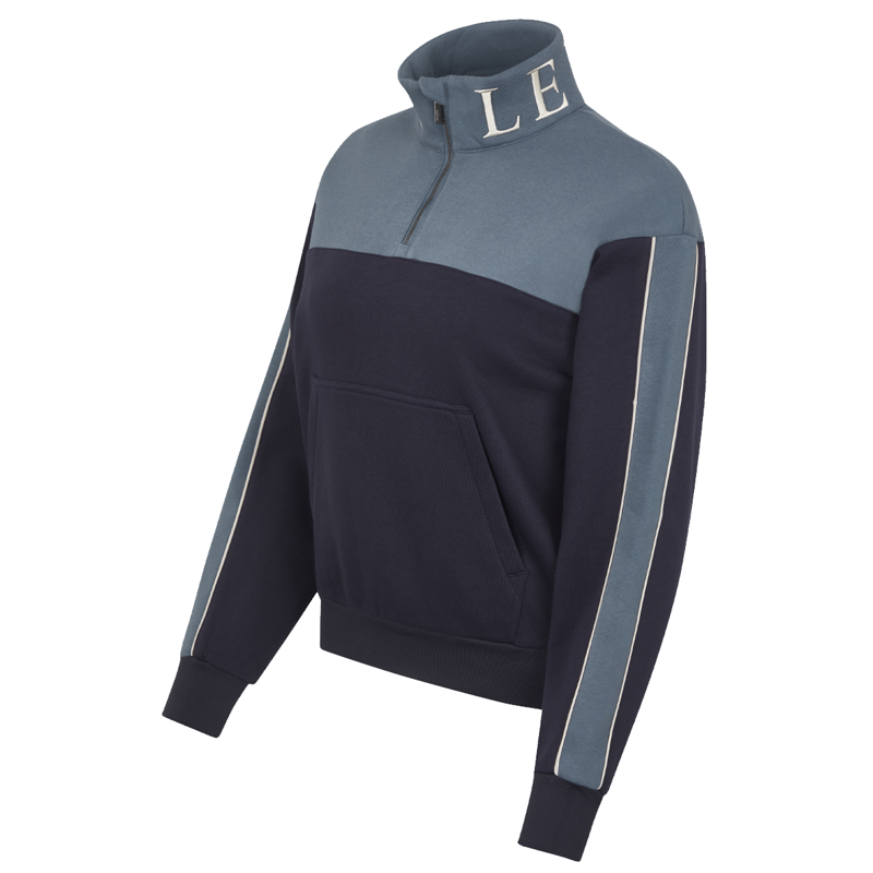 LeMieux Ladies Kali Quarter Zip Sweat - Navy/Petrol-2