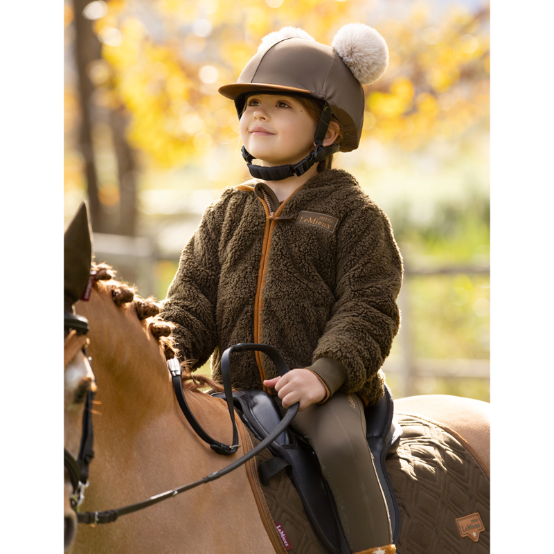 LeMieux Mini Double Pom Hat Silk  - Alpine-3