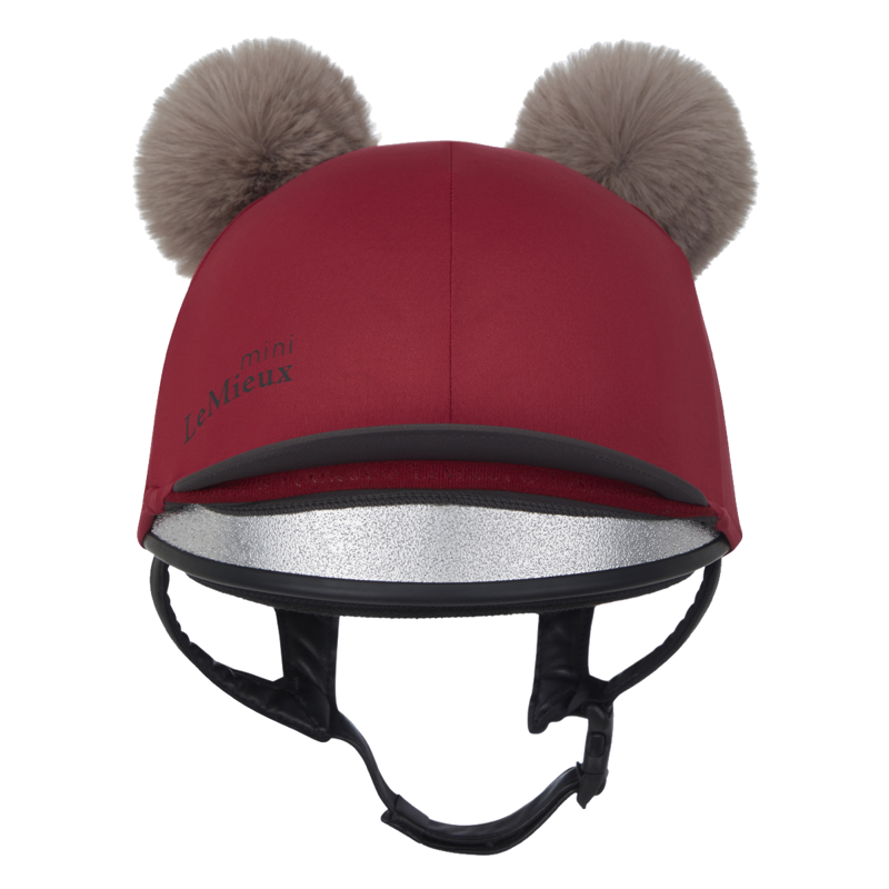 LeMieux Mini Double Pom Hat Silk - Ember-1