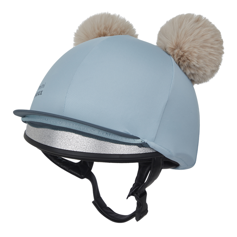 LeMieux Mini Double Pom Hat Silk - Glacier-2