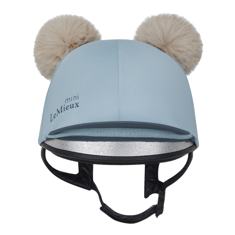 LeMieux Mini Double Pom Hat Silk - Glacier-1
