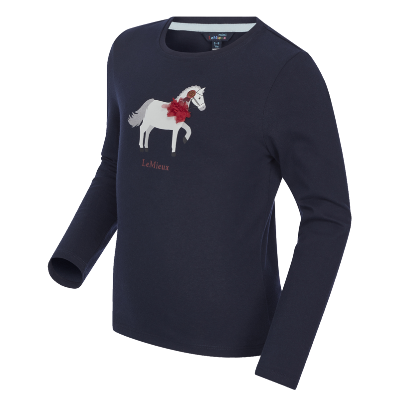 LeMieux Mini Jessie Long Sleeve Top - Navy-1