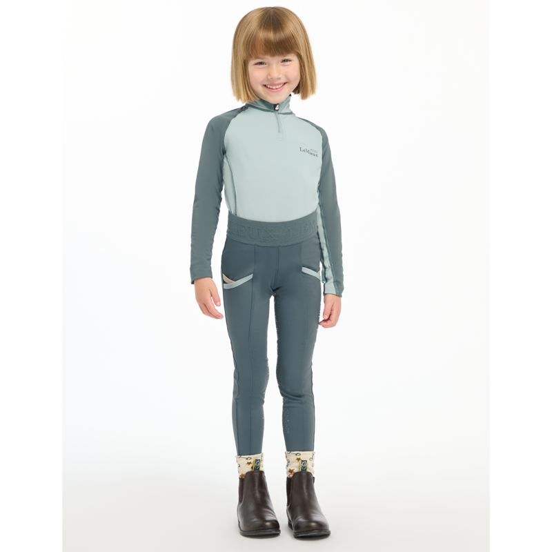 LeMieux Mini Pull On Breeches - Petrol-3