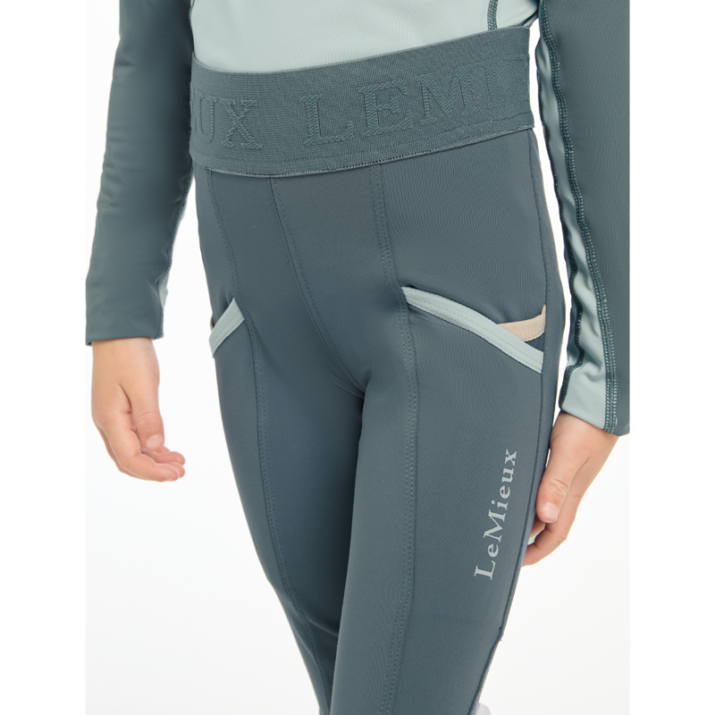 LeMieux Mini Pull On Breeches - Petrol-2