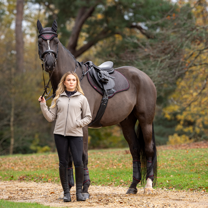 LeMieux Suede Close Contact Square - Cinder-4