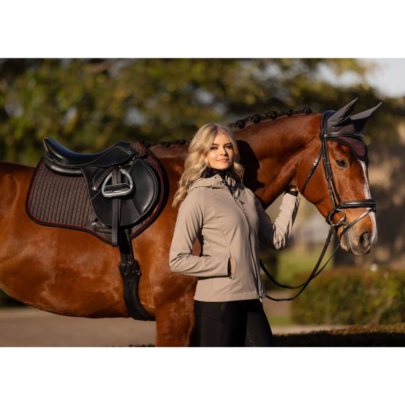 LeMieux Suede Close Contact Square - Cinder-2