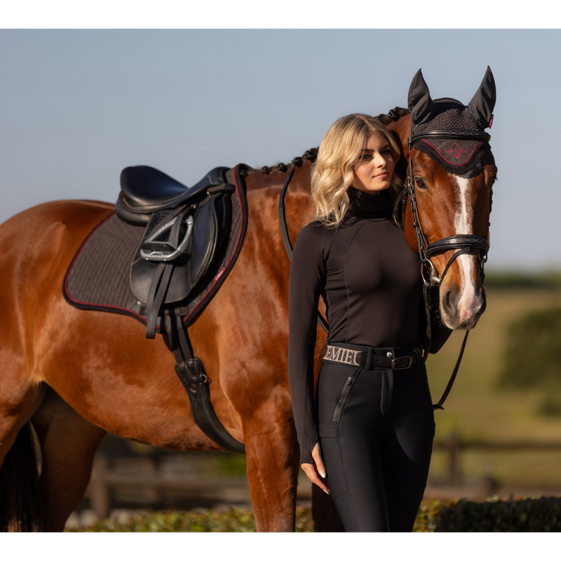 LeMieux Suede Close Contact Square - Cinder-3