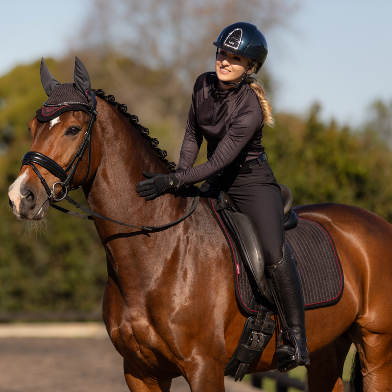 LeMieux Suede Dressage Square - Cinder-1