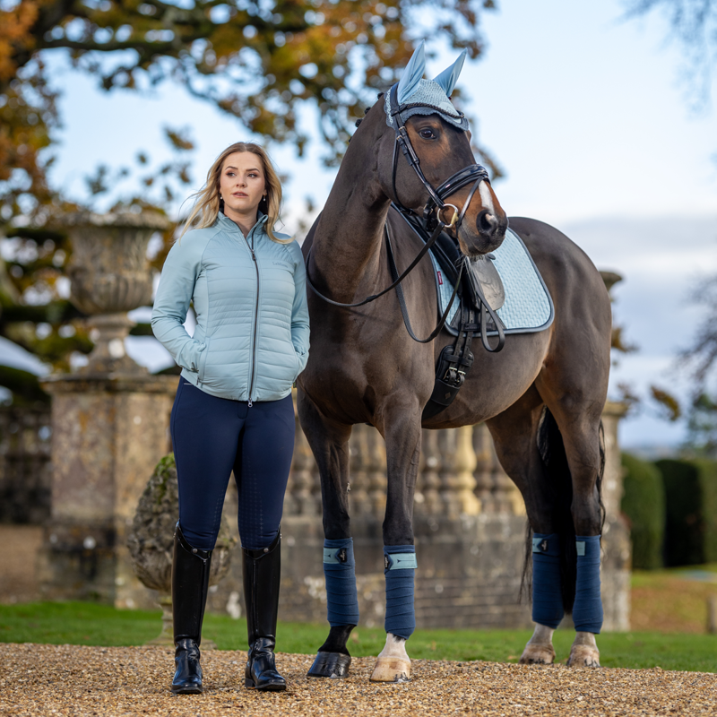 LeMieux Suede Dressage Square - Glacier-4