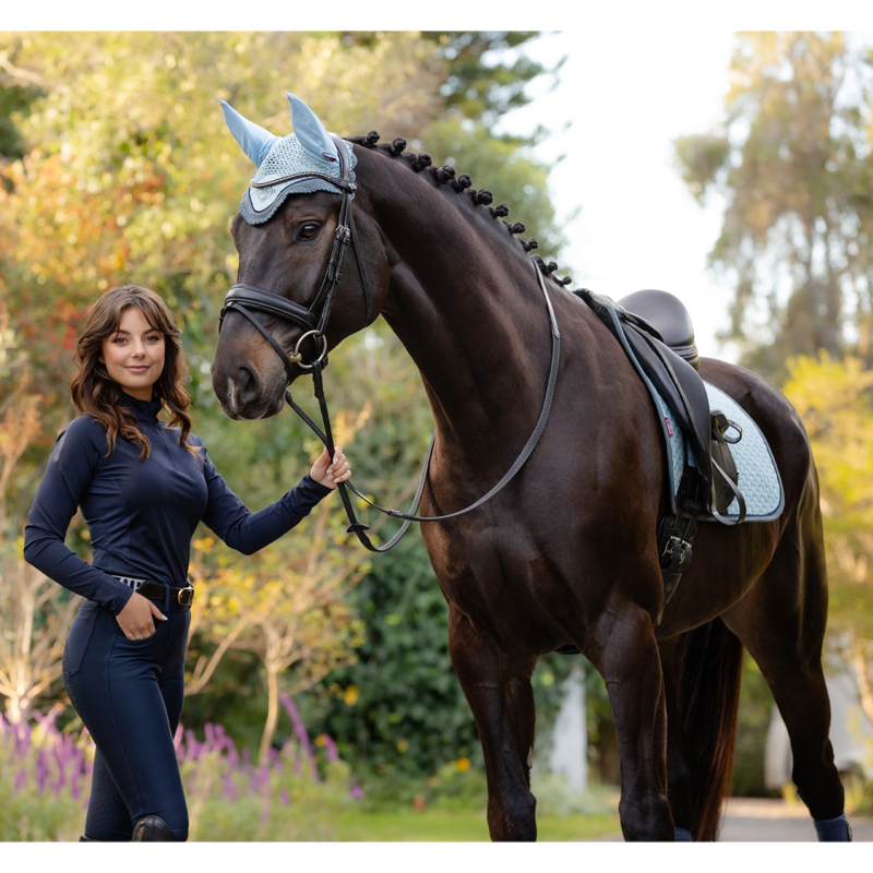 LeMieux Suede Dressage Square - Glacier-3