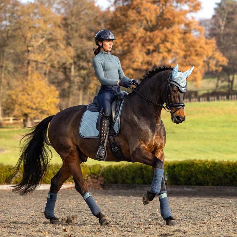 LeMieux Suede Dressage Square - Glacier-5
