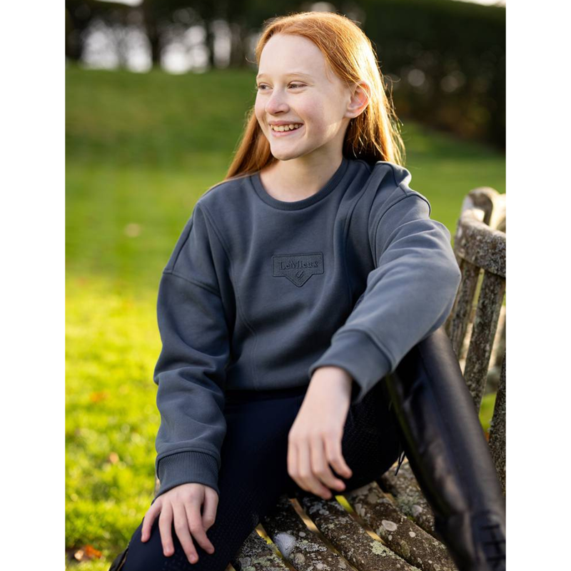 LeMieux Young Rider Clea Crew - Petrol-2