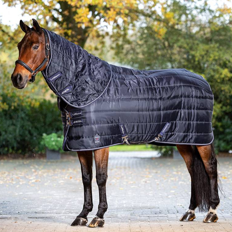 LeMieux Arika Stable-Tek 100g Neck Cover - Navy-1