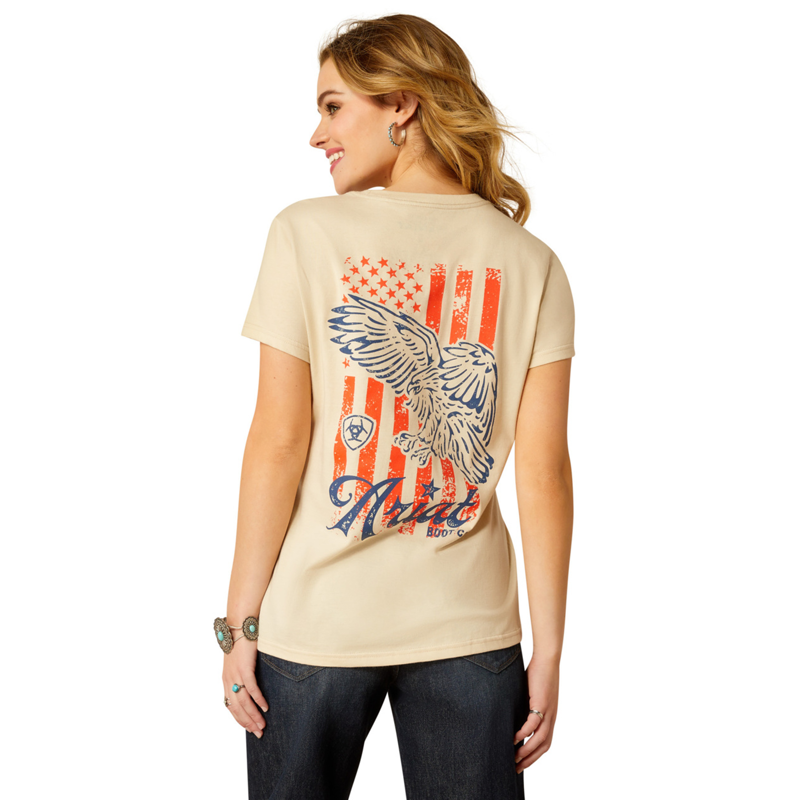 Ariat Women's Ariat Eagle Proud T-Shirt - Natural-1
