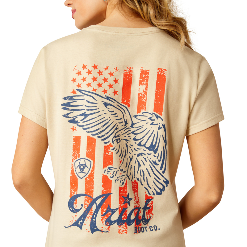 Ariat Women's Ariat Eagle Proud T-Shirt - Natural-3