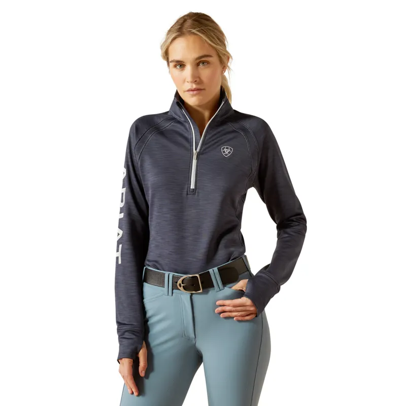 Ariat Women's Tek Team 1/2 Zip Sweatshirt - Ombre Blue Heather