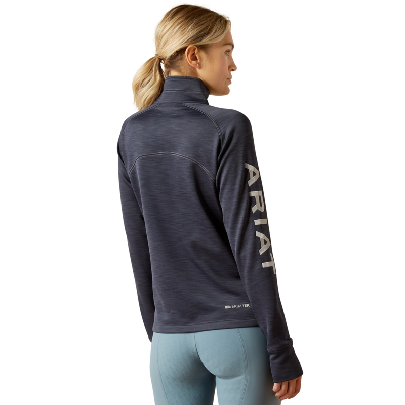 Ariat Women's Tek Team 1/2 Zip Sweatshirt - Ombre Blue Heather-1