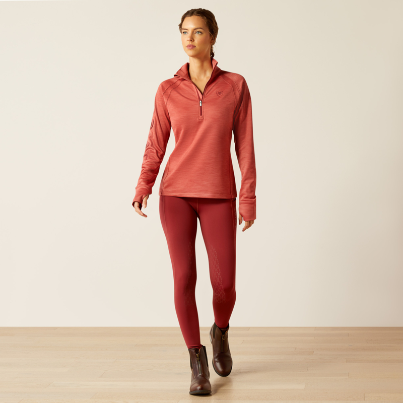 Ariat Women's Tek Team 1/2 Zip Sweatshirt - Dusty Cedar Heather-3