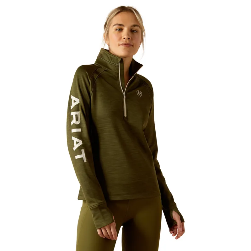 Ariat Women's Tek Team 1/2 Zip Sweatshirt - Winter Moss
