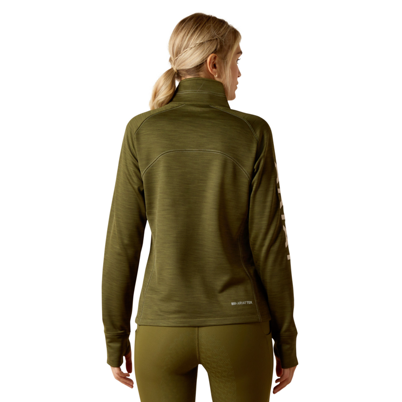 Ariat Women's Tek Team 1/2 Zip Sweatshirt - Winter Moss-1