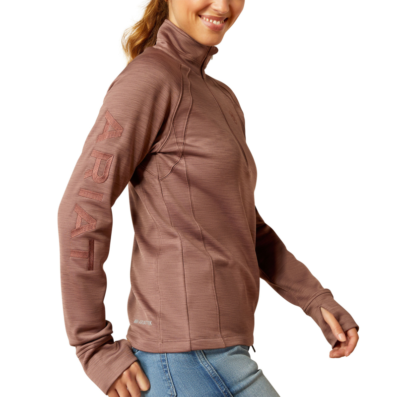 Ariat Women's Tek Team 1/2 Zip Sweatshirt - Twilight Mauve-2