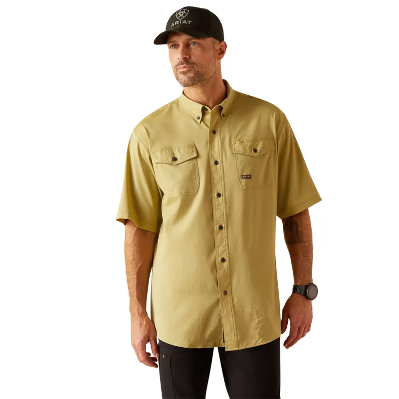 Ariat Men's Rebar Made Tough VentTEK DuraStretch Work Shirt - Peatmoss Heather
