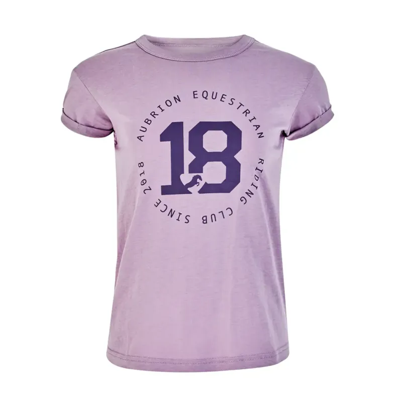 Aubrion Repose T-Shirt - Young Rider - Mauve