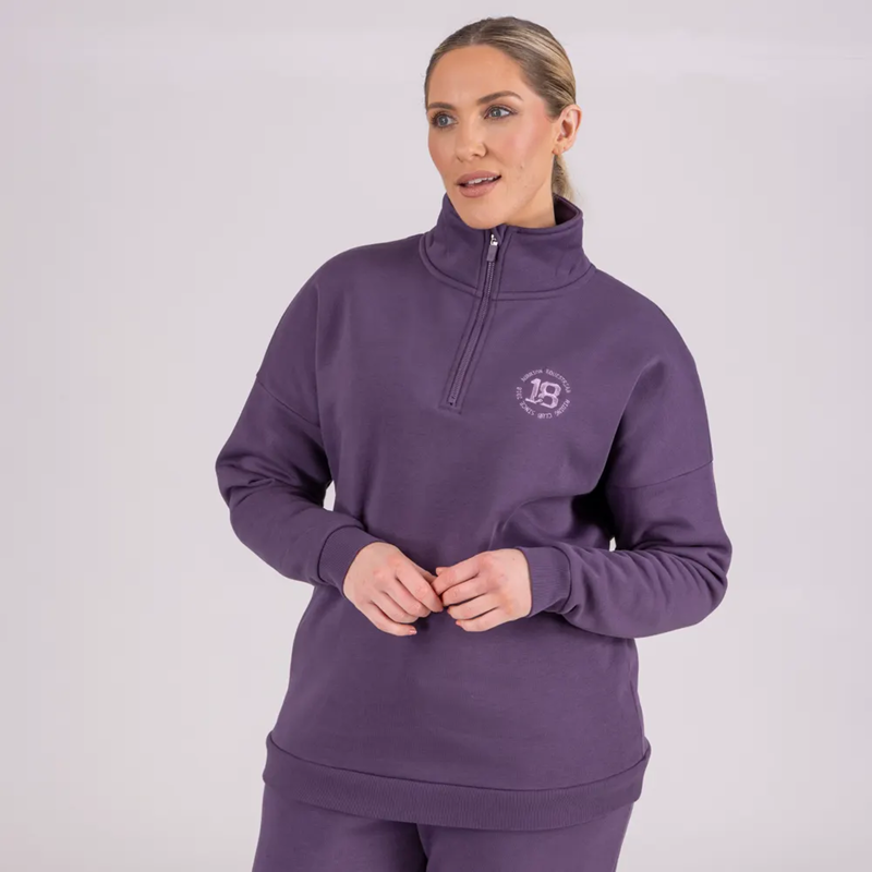 Aubrion Serene Half Zip Sweater - Purple-1