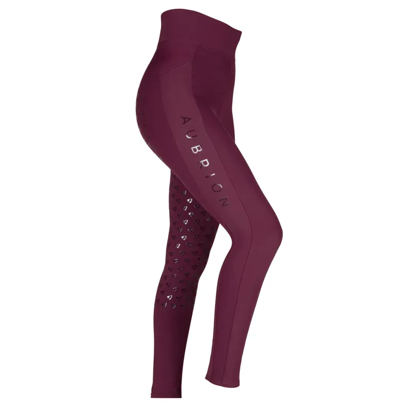 Aubrion Eltar Riding Tights - Black Cherry