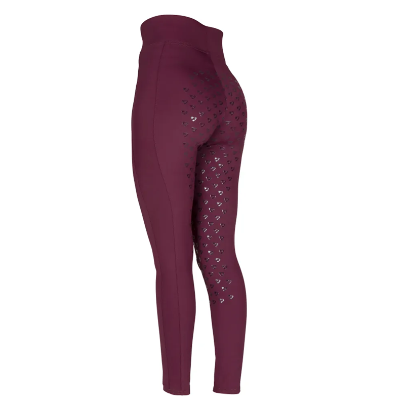Aubrion Eltar Riding Tights - Black Cherry-1