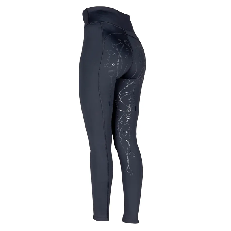 Aubrion Team Winter Riding Tights - Young Rider - Black-2