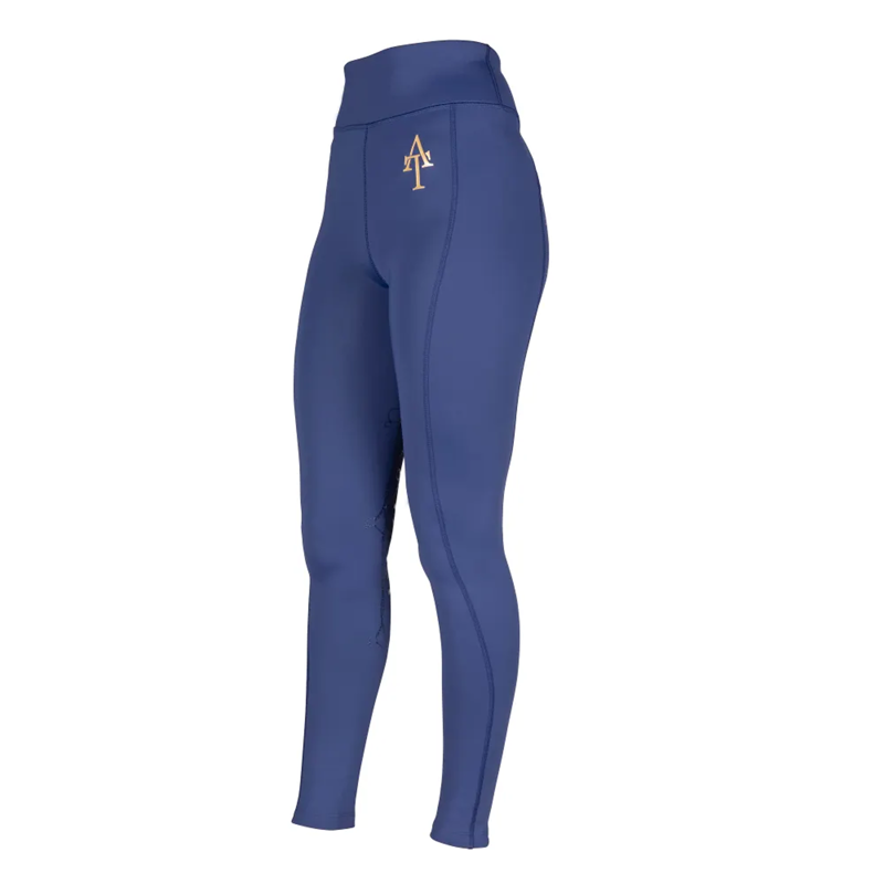 Aubrion Team Winter Riding Tights - Young Rider - Navy-1
