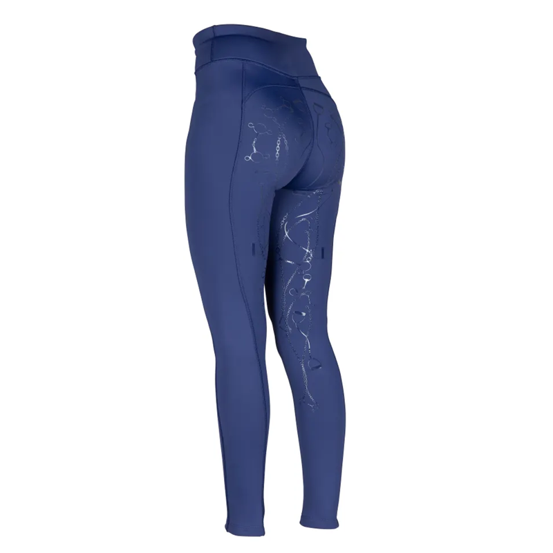 Aubrion Team Winter Riding Tights - Young Rider - Navy-2