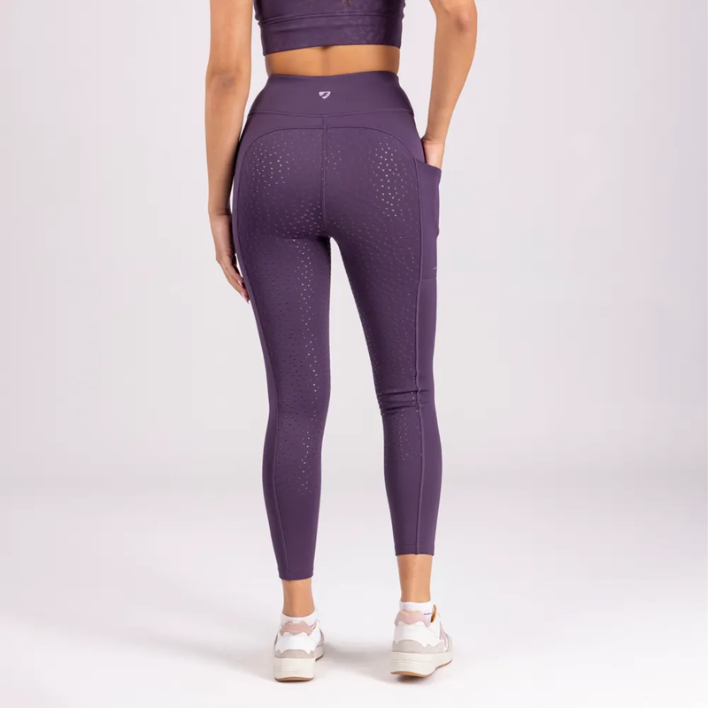Aubrion Shield Winter Riding Tights - Purple-2