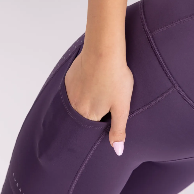 Aubrion Shield Winter Riding Tights - Purple-3