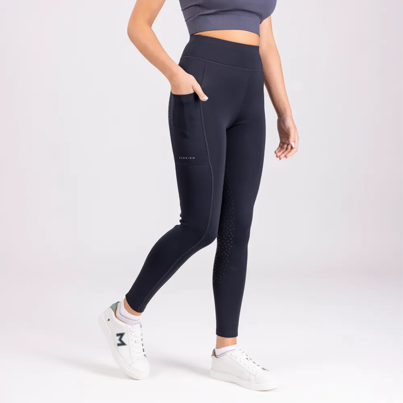 Aubrion Shield Winter Riding Tights - Charcoal-2