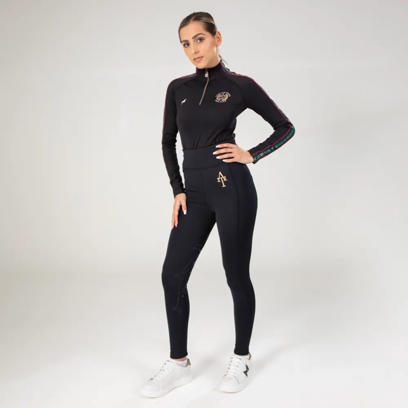 Shires Aubrion Team Long Sleeve Base Layer - Black-2