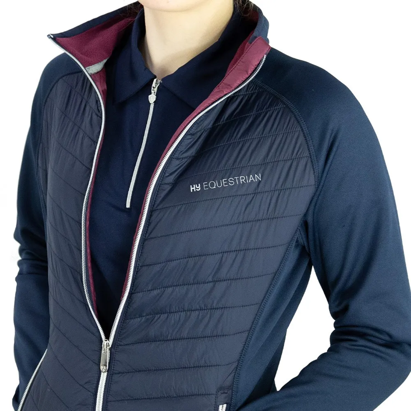 Hy Equestrian Synergy Elevate Sync Lightweight Jacket - Navy/Fig-2