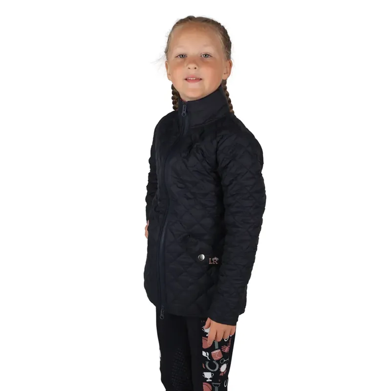 Pony Passion Quilted Jacket by Little Rider - Navy