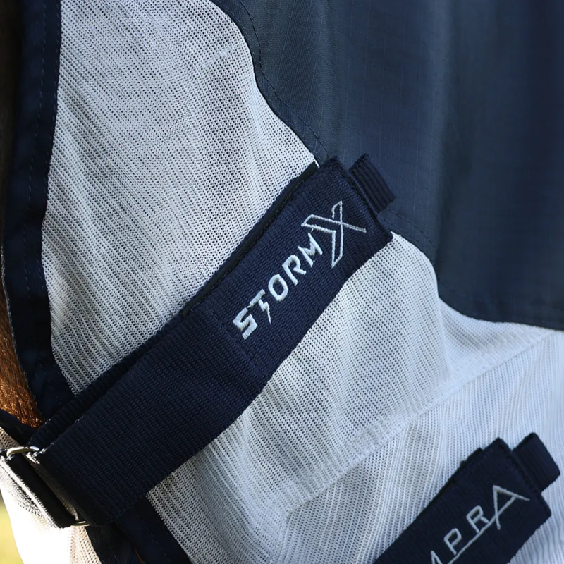 Hy StormX Empra Aqua Shield Fly Rug - Navy/Silver-1