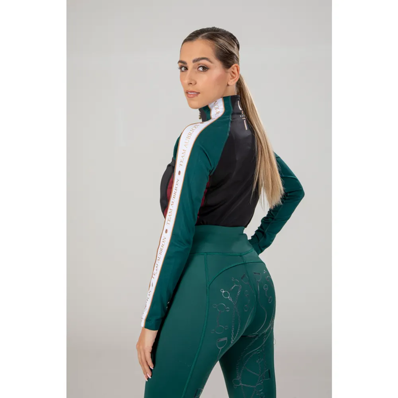 Aubrion Team Winter Riding Tights - Green-3