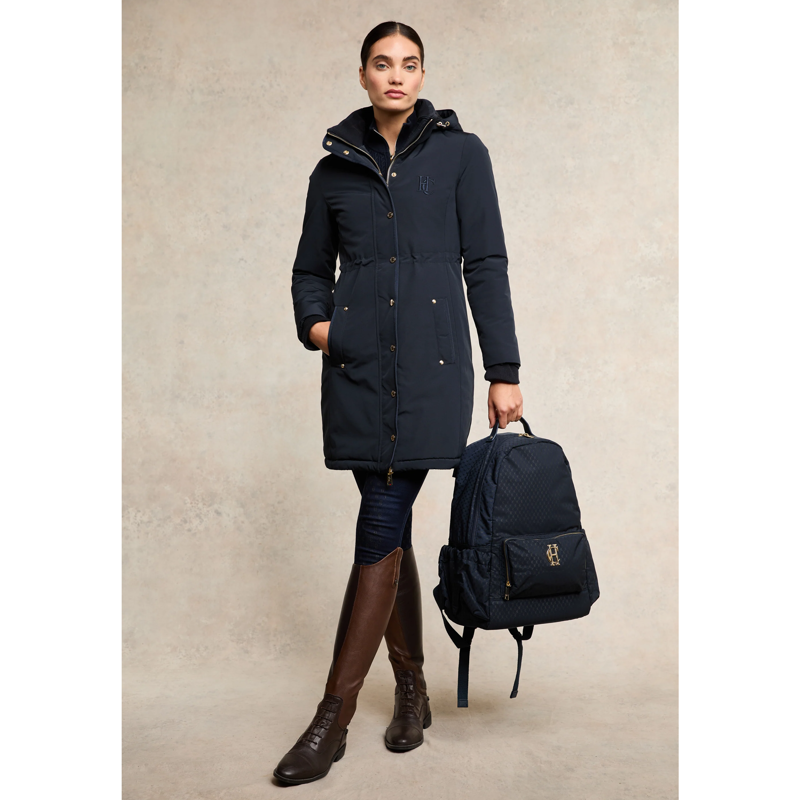 Holland Cooper Team Waterproof Coat - Ink Navy Mono-1