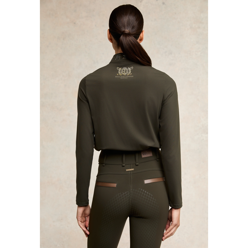 Holland Cooper Crystal Base Layer - Dark Olive-2